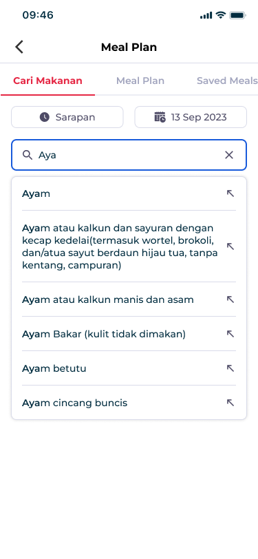 Meal Plans & Saved Meals screenshot 2